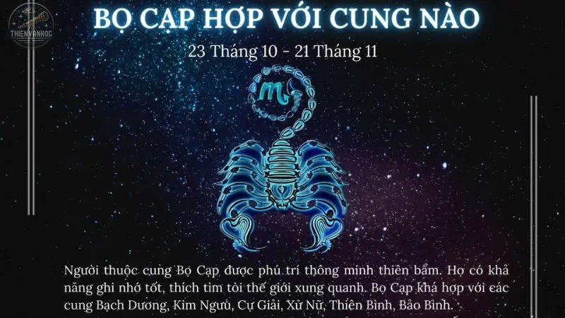 Cung Bọ Cạp hợp với cung nào? Tìm hiểu ngay sự tương hợp!