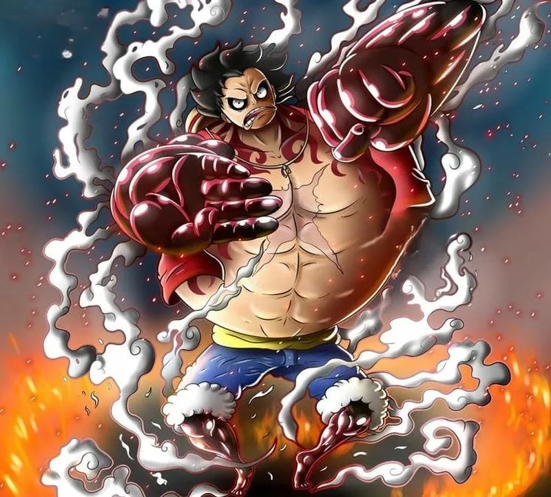 Màn hình đầy phong cách với hình nền luffy gear 4, quá chất