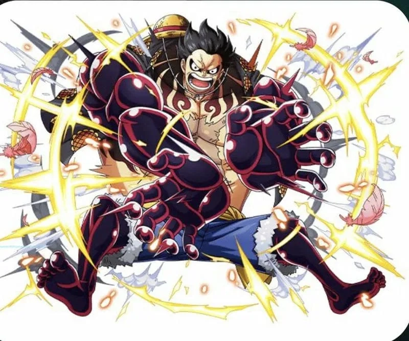 Không thể rời mắt khỏi ảnh one piece luffy ngầu gear 4