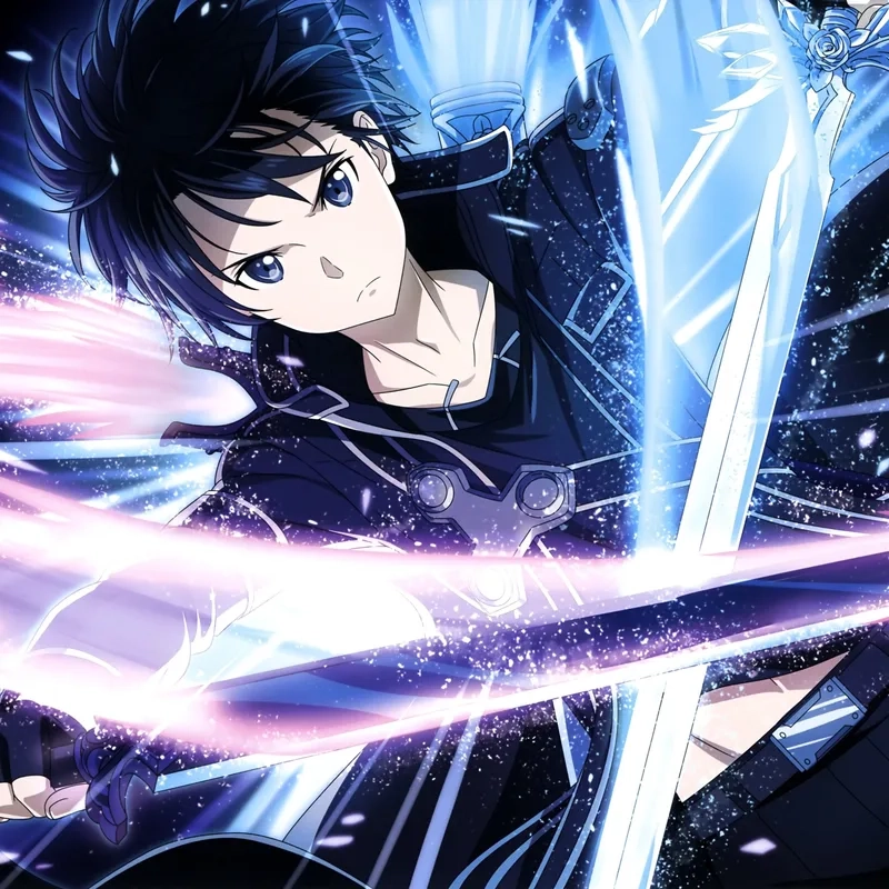 Hào quang rực rỡ trong ảnh anime kirito ngầu