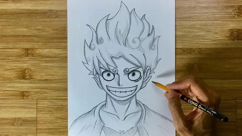 Nghệ thuật chân thực với ảnh luffy vẽ chì, fan art cực đẹp