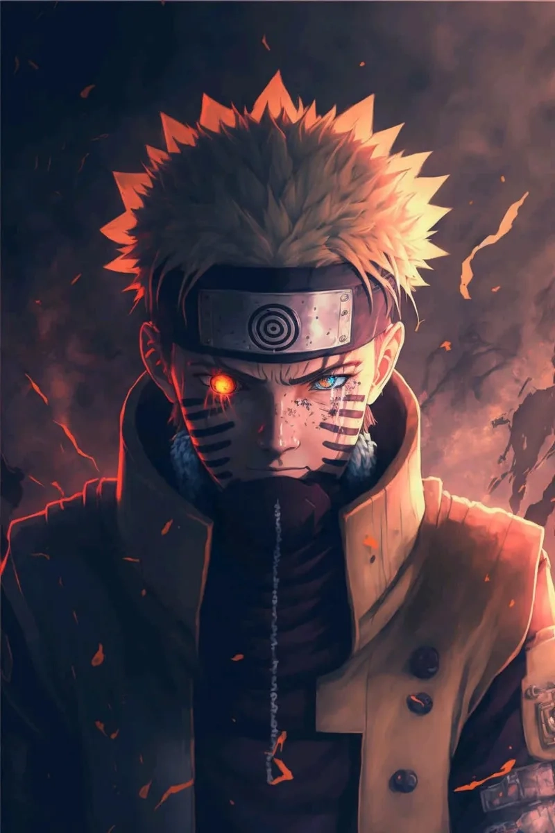 Sức mạnh bùng cháy trong hình ảnh anime naruto ngầu