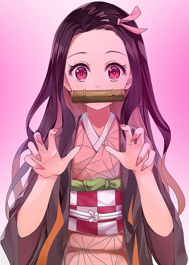 Khám phá hình anime nezuko cute siêu dễ thương