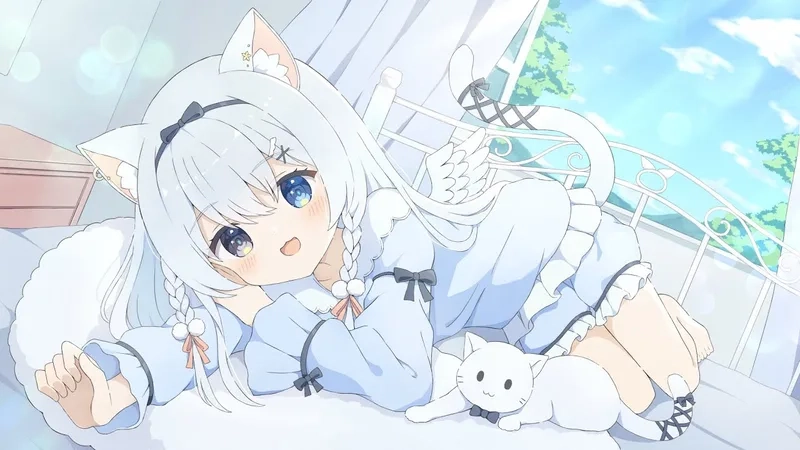 Tận hưởng ngay ảnh mèo anime cute dễ thương nhất