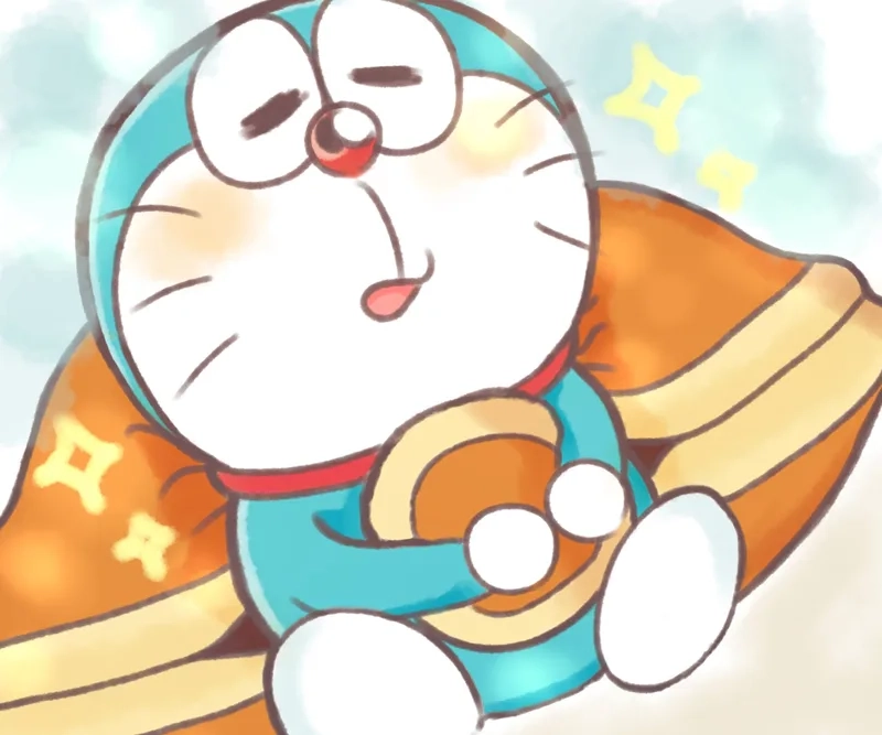 Đốn tim fan với doraemon ăn bánh rán cute siêu yêu