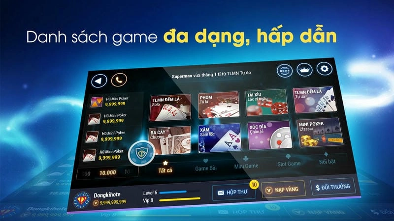 Top 5 game bài đổi thưởng được yêu thích nhất 2025