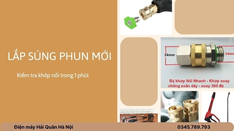 Lắp súng phun mới 