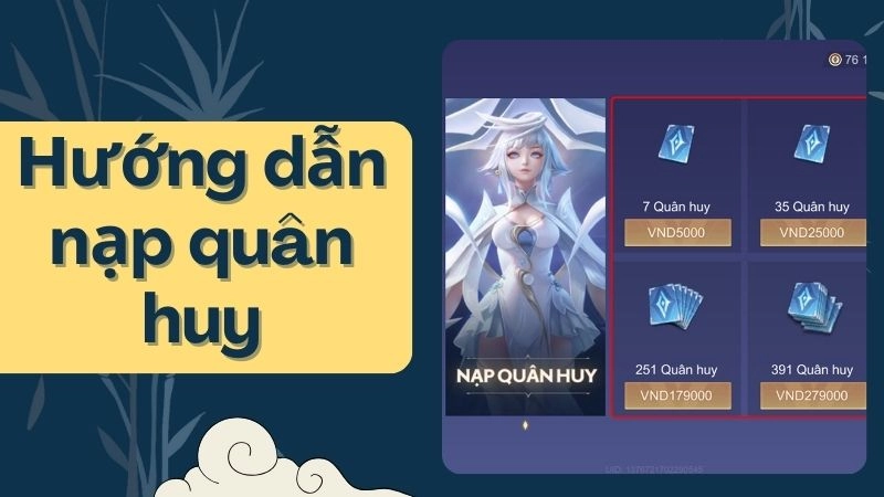 Lựa chọn kênh nạp quân huy uy tín và an toàn