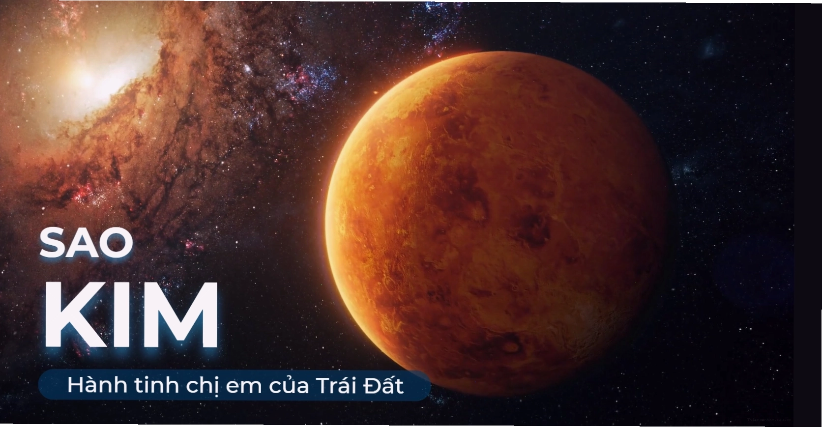 Bầu khí quyển dày đặc của Sao Kim với những đám mây axit sulfuric