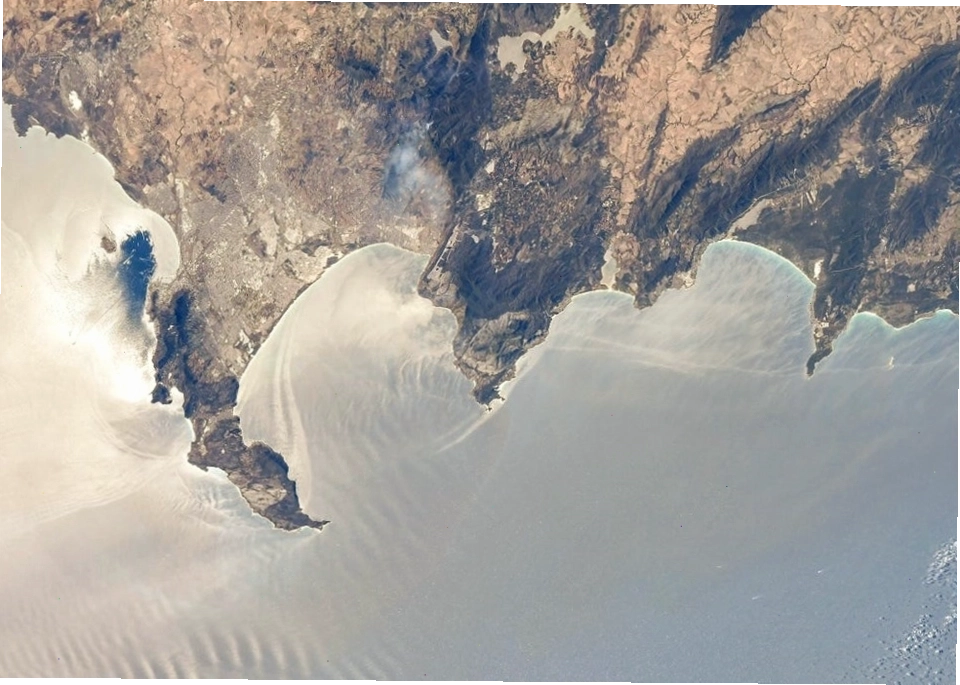 Cape Town, Nam Phi nhìn từ Trạm Vũ Trụ
