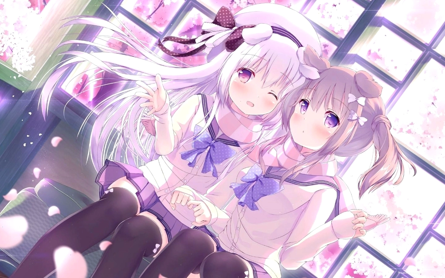 Hình nền nhân vật anime cute đáng yêu giữa các vì sao