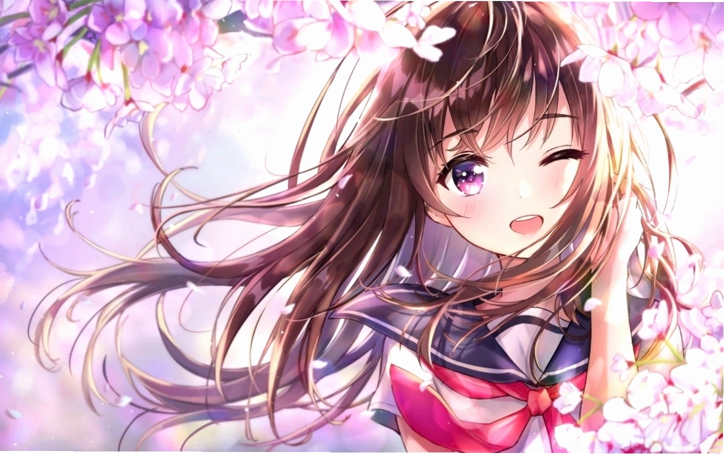 Hình nền nhân vật anime nữ cực đáng yêu với phong cách vũ trụ