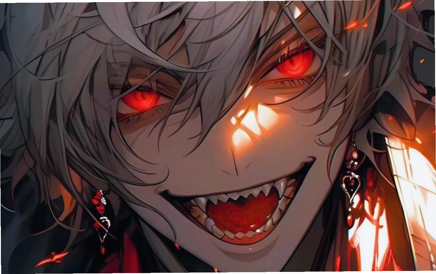 Hình nền nhân vật anime phản diện cực ngầu trên nền vũ trụ