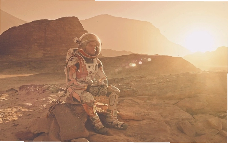 Phi hành gia Mark Watney trên sao Hỏa trong phim The Martian