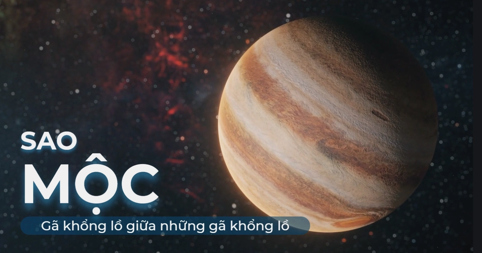 Sao Mộc với Vết Đỏ Lớn và các dải mây xoáy
