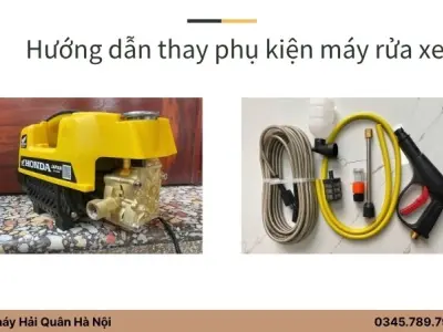 Hướng dẫn thay phụ kiện máy rửa xe: dây, súng, đầu phun