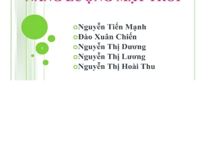 Tìm hiểu về Năng lượng Mặt trời: Nguồn năng lượng sạch cho tương lai
